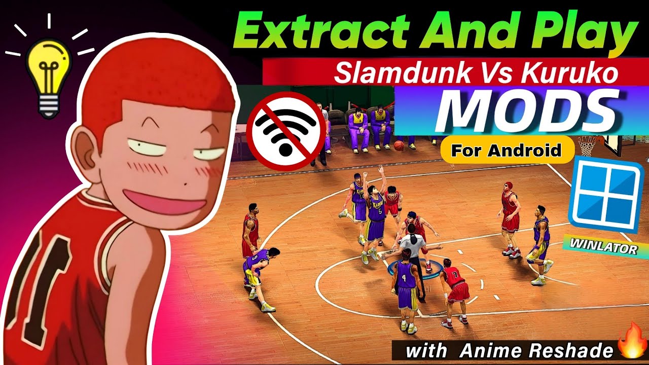 🔥 How to Mod Slamdunk vs Kuruko for Android: (Modded Nba2k14 Slamdunk) With Anime Reshade and MORE👌🏻