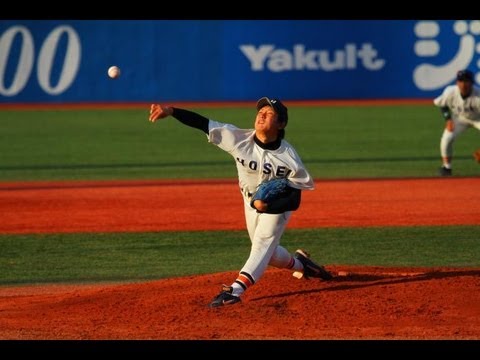 法政大学　三嶋一輝投手(三重中京大戦・第43回明治神宮野球大会)
