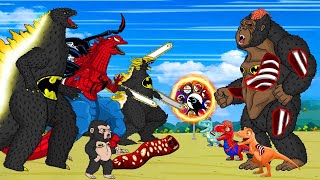Full King kong vs Godzilla Skeleton prison break - Monkeyzilla Skullcrawler Scene Animation Cartoon!