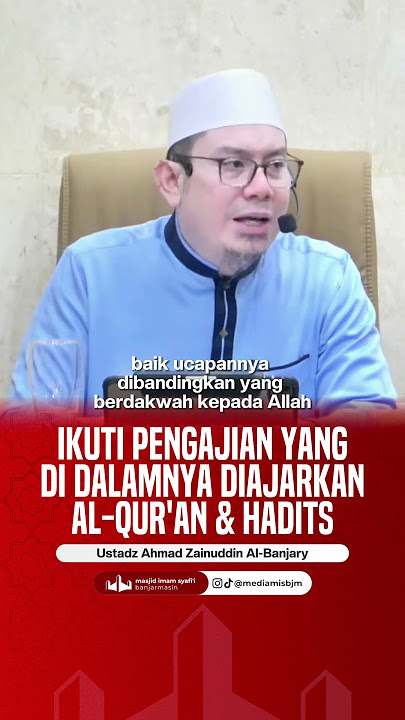Menit Nasihat : 'Ikutilah Pengajian yang di Dalamnya Diajarkan Al-Qur'an dan Hadits'