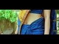 Satya Krishnan Hot Tummy Navel Hole Show In Blue Saree