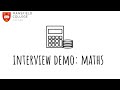 Virtual Open Day 2020: Maths demonstration interview