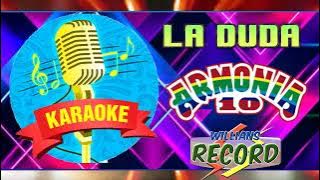 LA DUDA - ARMONÍA 10  - KARAOKE PISTA (WRECORD PIURA)