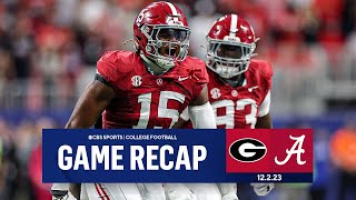 No. 8 Alabama ENDS No. 1 Georgia's win streak to win SEC Championship I Game Recap I CBS Sports