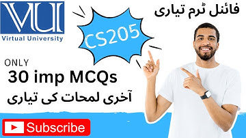 CS 205||  FINALTERM PREPARATIONMCQS | OBJECTIVE | MOST IMPORTANT MCQS SPRING 2025