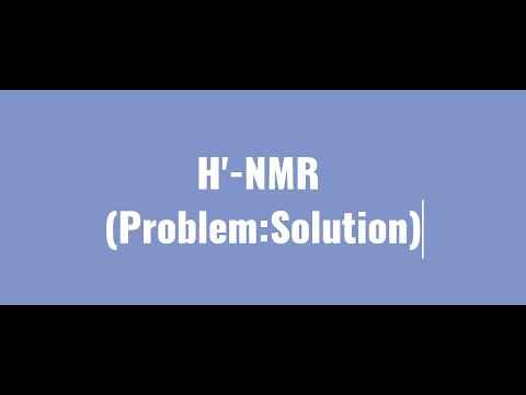 H&rsquo;-NMR Example: solution