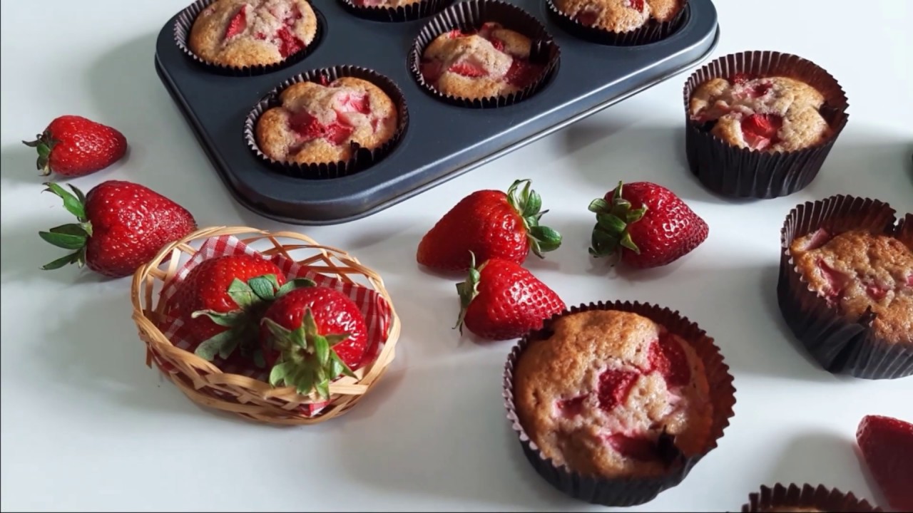Muffins aux fraises Strawberry muffins YouTube