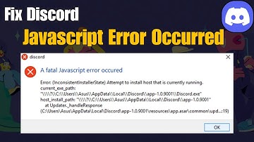 Fix Discord A Javascript Error Occurred In The Main Process  In Windows