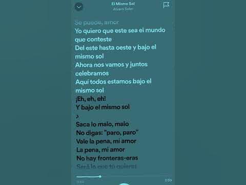 El mismo sol lyrics || Alvaro Soler || #lyrics #alvarosoler - YouTube
