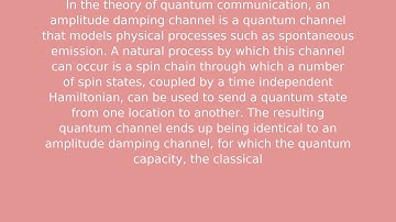 Amplitude damping channel