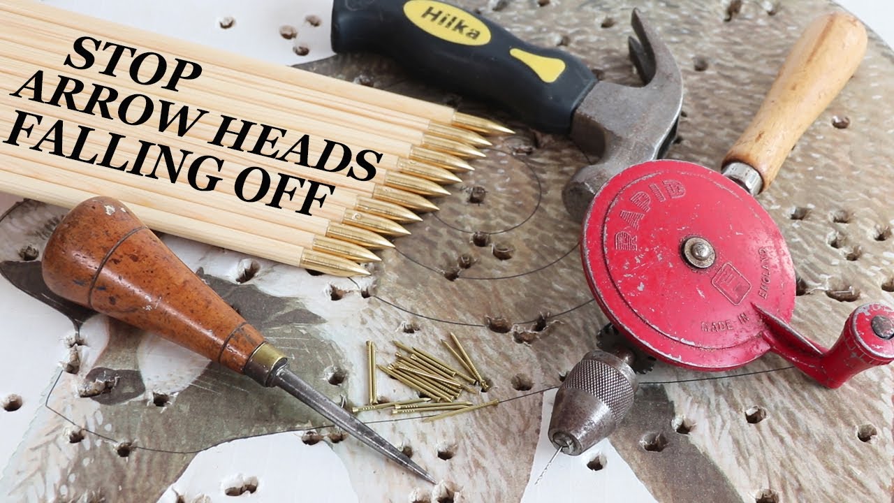 How to stop arrow heads falling off in the target, pin on brass piles