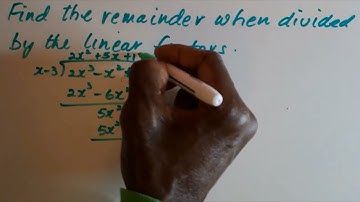 Problems and Solutions: The Remainder Theorem 1