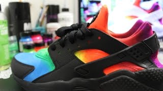custom huaraches rainbow