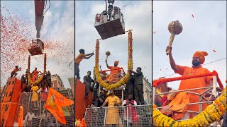 Raja Singh Grand Welcome at Puranapool | Powerful Speech by Nitin Nandkar | Ram Navami Shobha Yatra