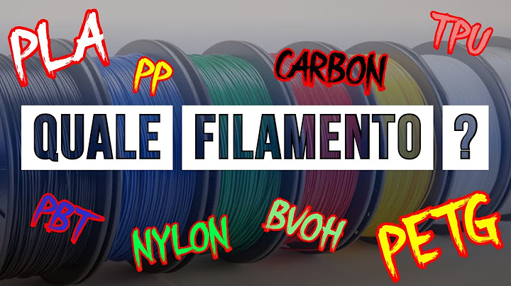 Quali materiali stampare all'inizio ? Lez. 5/9