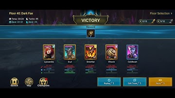 Raid Shadow Legend RSL Rotation 3 Dark Fae Normal Doom Tower level 40 3