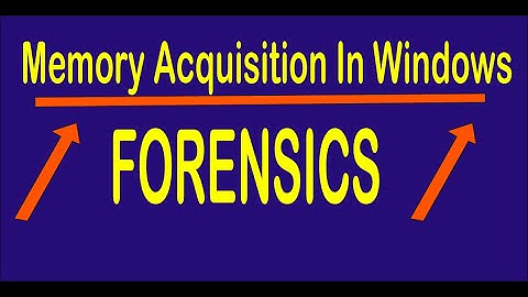 Forensic memory acquisition in Windows  using FTK imager