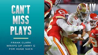 Frank Clark Wraps Up Jimmy G for HUGE Sack! | Super Bowl LIV