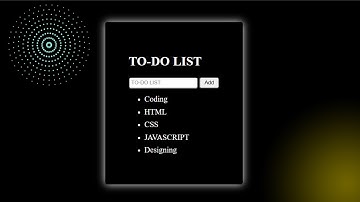 How to Create TO-DO LIST Using HTML CSS And Javascript