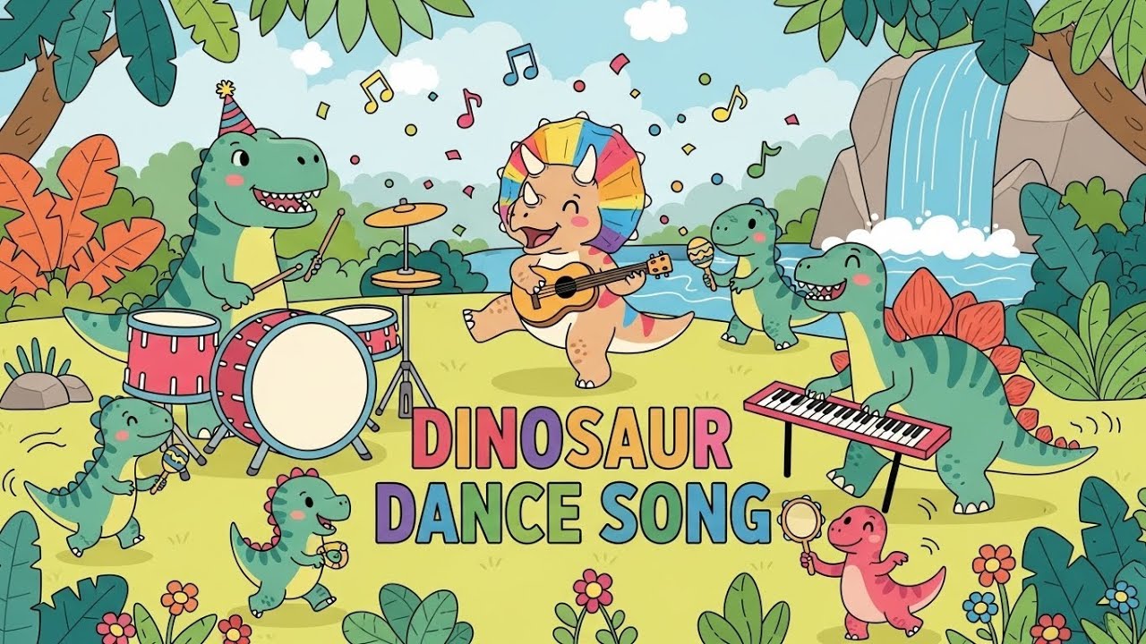 Dinosaur Dance Song | Fun Animated Music Video for Kid | Dance and Learn with Dino | Animagic Studio