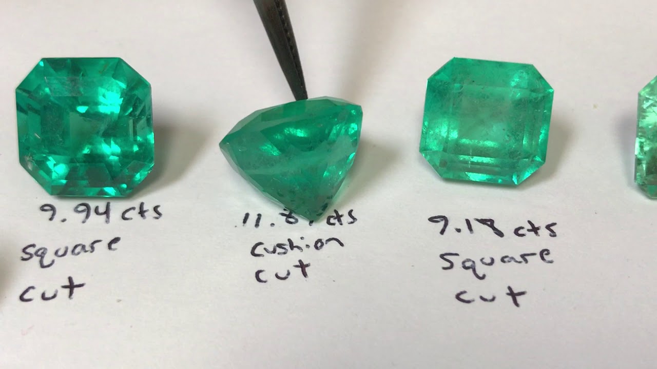 Examples of high quality and low quality emerald gemstones - YouTube