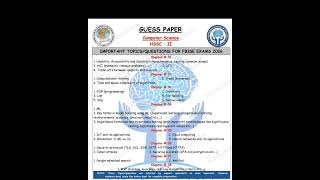 12th Class Computer Science Guess paper 2026 |Fbise 2nd year computer guess paper #paper #guesspaper