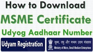 How to Download MSME / Udyog Aadhaar Certificate | Live Demo | screenshot 5