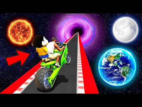 SHINCHAN AND FRANKLIN FOUND A ROAD TO SPACE PORTAL IN GTA 5