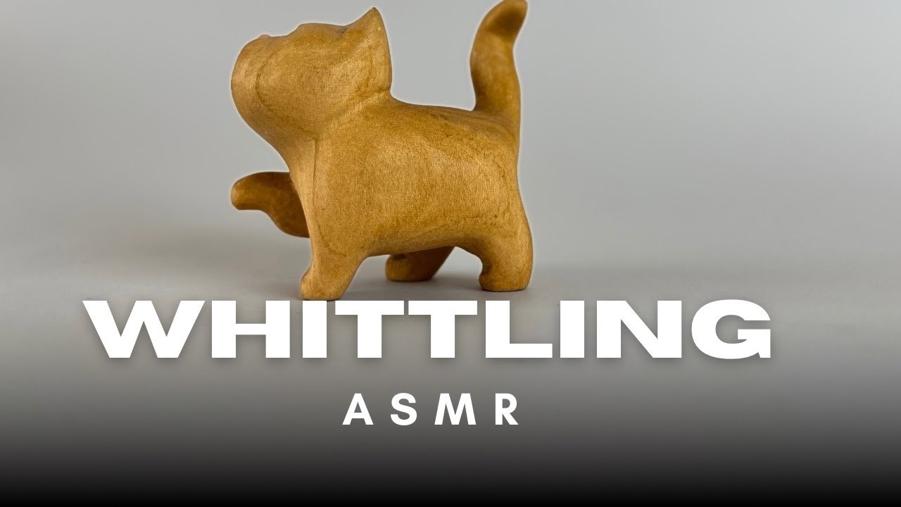 Whittling a Cat from Basswood | Relaxing Wood Carving ASMR Tutorial