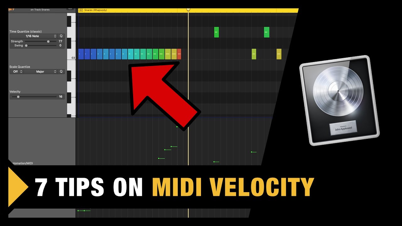 7 Great Tips on Piano Roll Velocity in Logic Pro X - YouTube