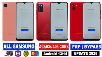 All Samsung Galaxy A03/A03 CORE/A03s FRP Bypass Without Pc Android 13-14 Updated NEW Method ✔️Unlock