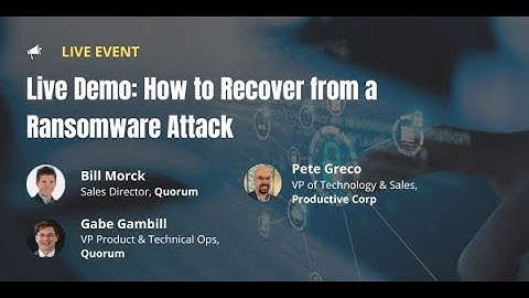 Demo: How to Recover from a Ransomware Attack