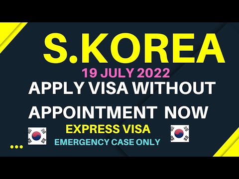 Apply for S.korea Visa without appointment now | express fees n normal visa fees @free tu travel