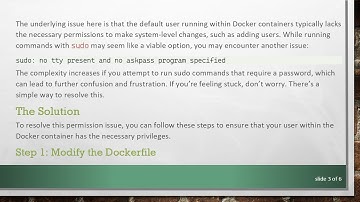 How to Fix Permission Denied Errors When Adding a User in Docker