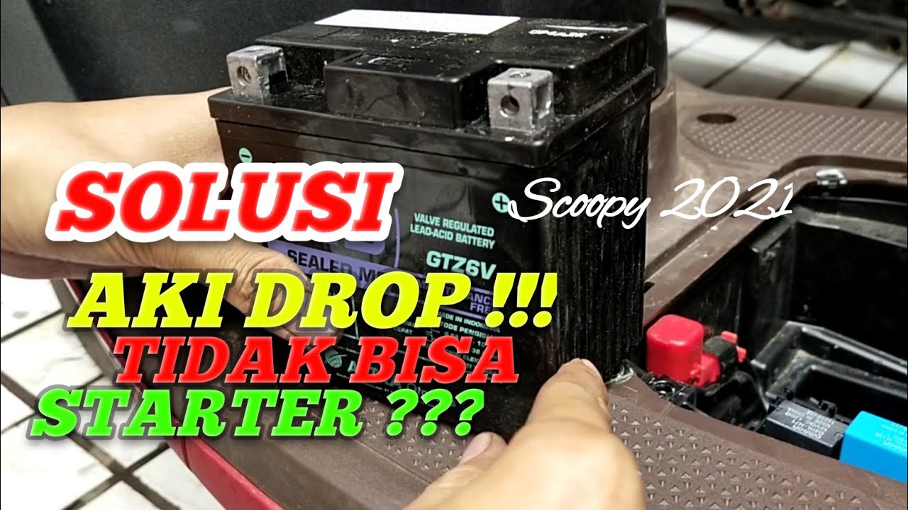 CARA MENGATASI AKI DROP DAN TIDAK BISA STARTER!!!