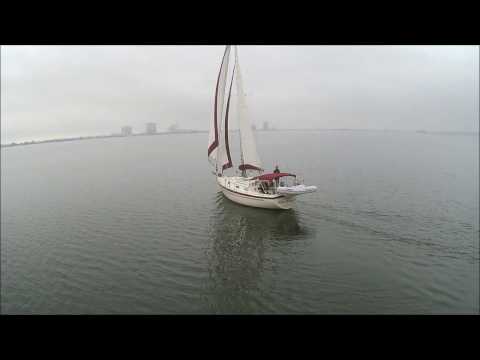 Flying Syma X8HG off my Sailboat. Pearson 36 Cutter/ 367 Flying Syma X8HG off my Sailboat. Pearson 36 Cutter/ 367