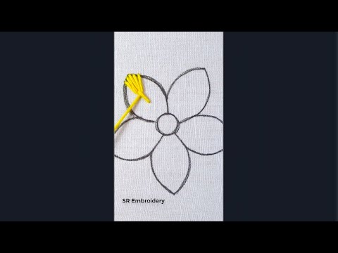 Most viral modern flower stitch tutorial for beginner #shorts