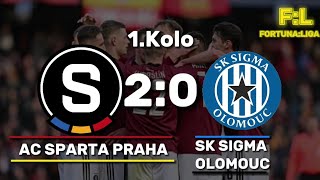 AC Sparta Praha - SK Sigma Olomouc 23.7 1.Kolo