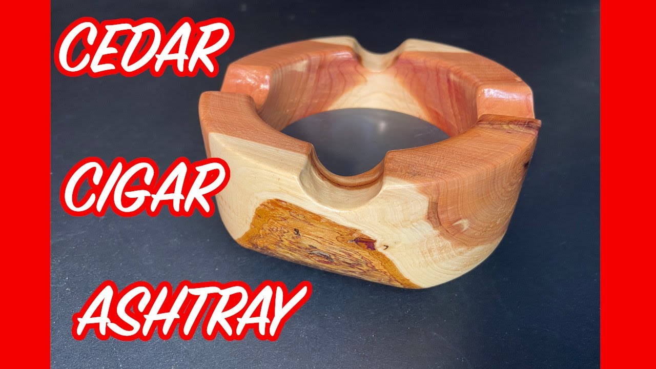 Wood turning Cedar/ Slate Cigar Ashtray YouTube