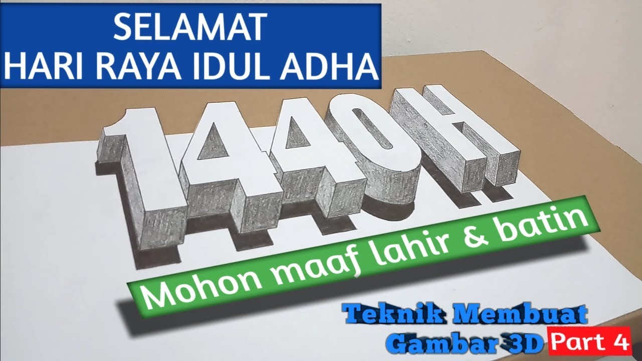 Cara Menggambar 3 Dimensi Part 4 Selamat Hari Raya Idul Adha 1440 H Mohon Maaf Lahir Batin Cara Menggambar 3 Dimensi Part 4 Selamat Hari Raya Idul Adha 1440 H Mohon Maaf Lahir Batin