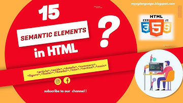 Semantic Elements in HTML | Section, Article, Header, Nav, Footer, Figure, Figcaption, Mark | (2022)