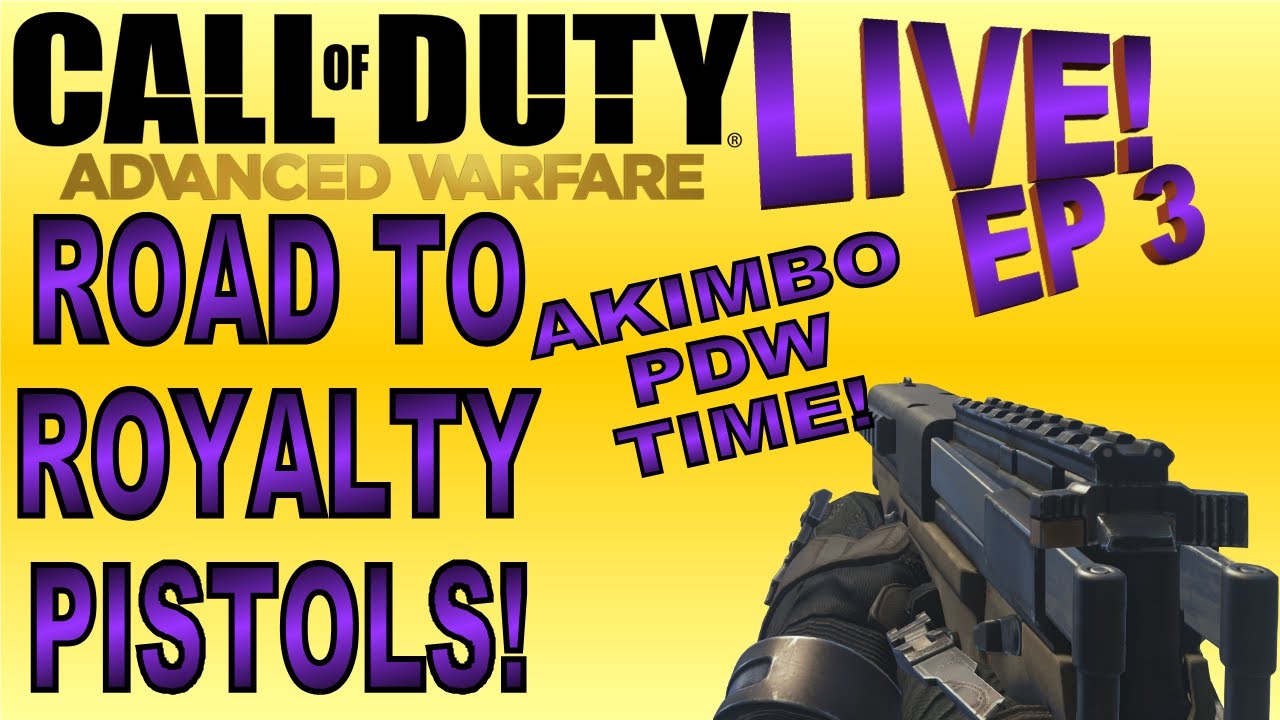 Advanced Warfare LIVE! Quest for Royalty Camo on ALL Guns! Almost to Royalty Camo Pistols!
