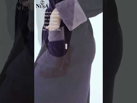 Жіночий банний халат з капюшоном бамбуковий преміум якість Nusa фіолетового кольору Nusa-4145, видео 1