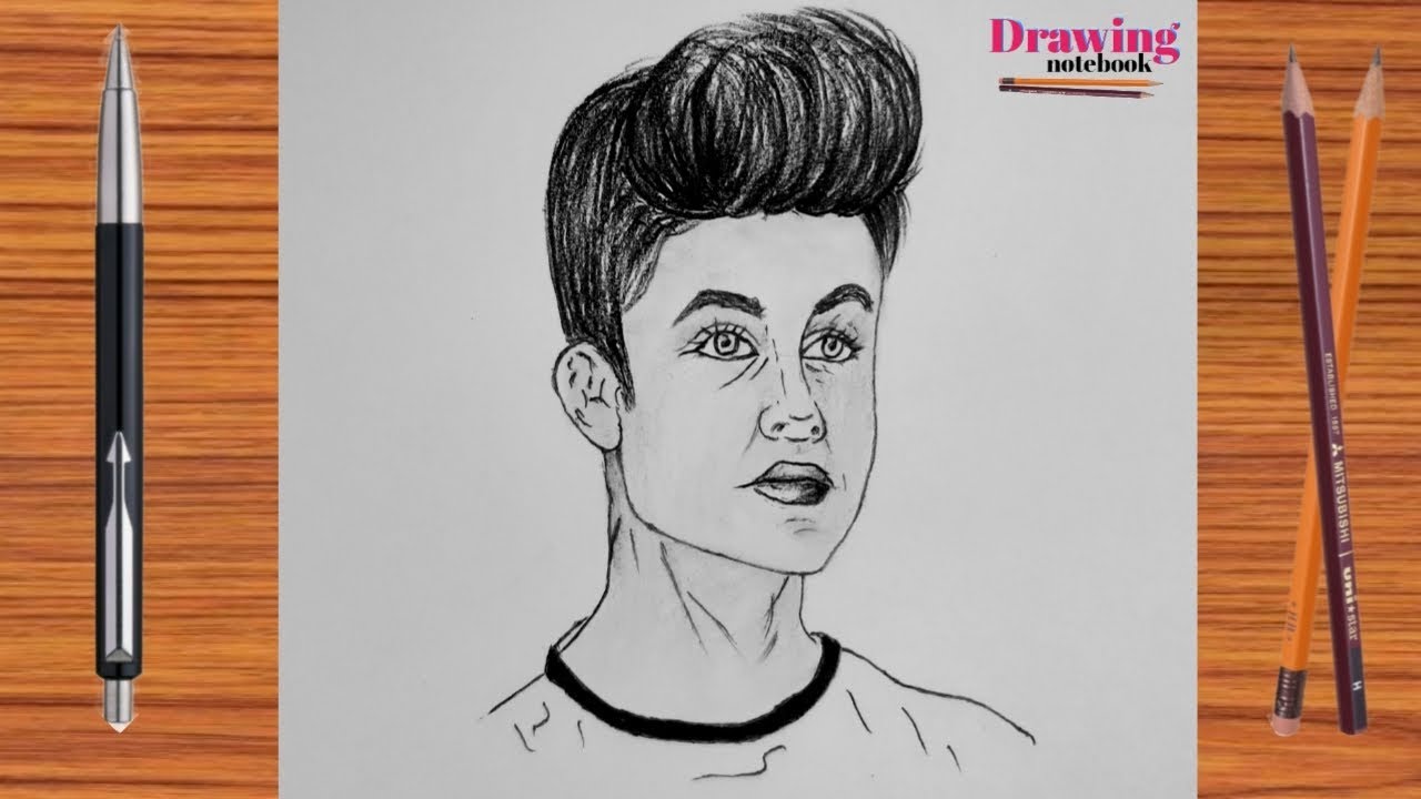 Draw a boy face for beginners / How to Draw a Boy for beginners / by Drawing notebook YouTube