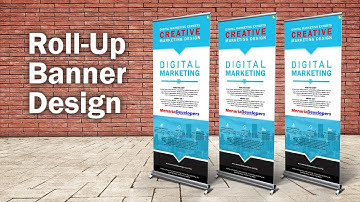 Professional Roll Up Banner Design | Photoshop Tutorial
