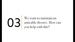 Keeping Divorce Amicable