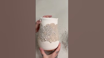 Here’s a fun glazing technique to try #glazingpottery #pottery #ceramics #ceramicvase #colorful