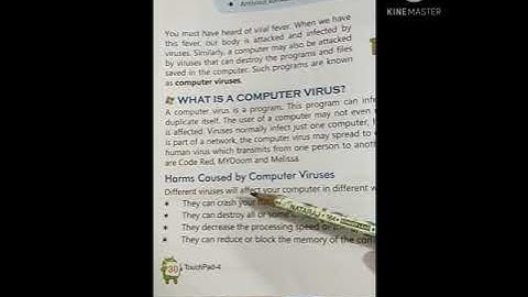 computer - chapter 3 know about computer viruses grade 4