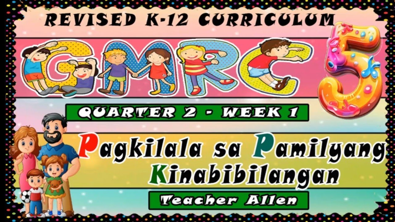 GMRC 5 QUARTER 2 WEEK 1 PAGKILALA SA PAMILYANG KINABIBILANGAN | REVISED K-12 | MATATAG CURRICULUM