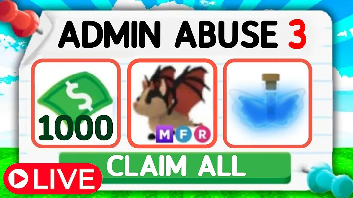 (LIVE) Third Adopt Me Admin Abuse Event!